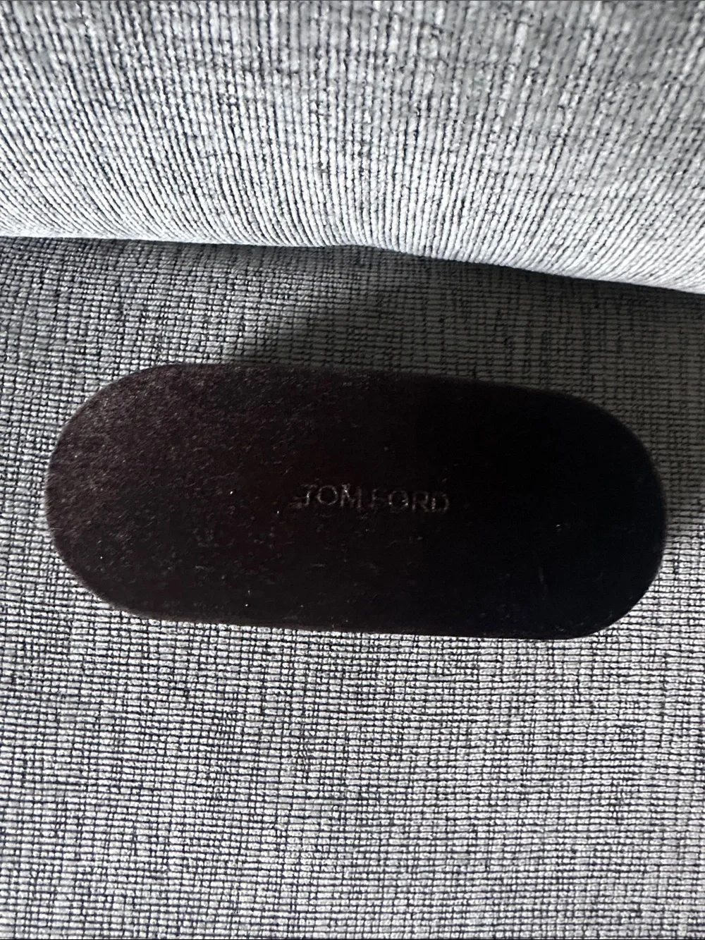 Tom Ford Black Velvet Eyewear Case with Embossed Logo